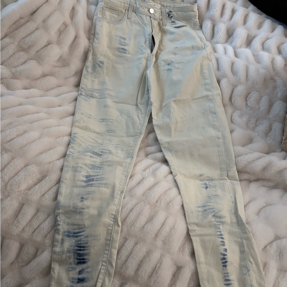 Joe's Jeans Skinny Tie-Dye Blue and White